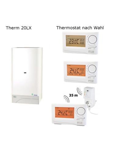 Gastherme Therm 20 LX mit 8 - 20 kW inkl. Thermostat nach Wahl