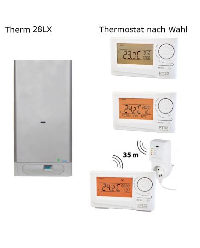 Gastherme Therm 28 LX mit 13 - 28 kW inkl. Thermostat nach Wahl