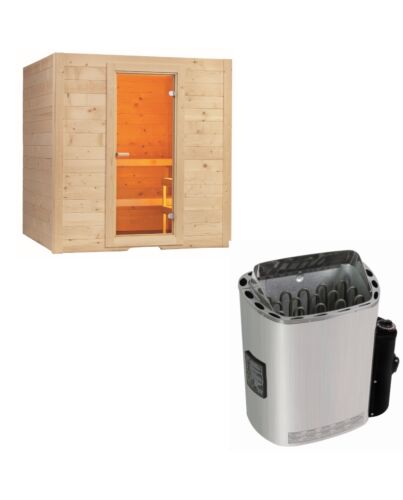 Sentiotec Sauna Set Basic Medium mit Saunaofen Scandia Next inkl. Steuerung | klimaworld.com