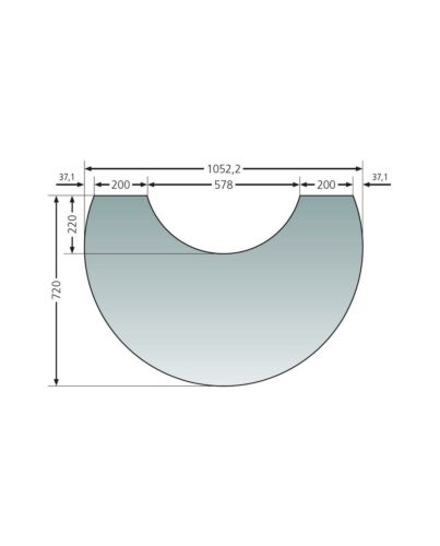 ORANIER | Glas-Vorlegeplatte 1052,2 x 500 mm 