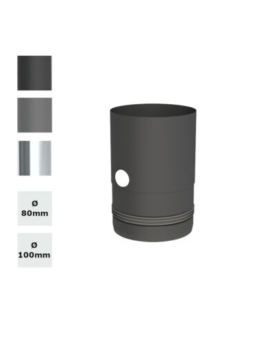 Pellet - Ofenrohr | Kesselanschluss | mit Messstutzen 