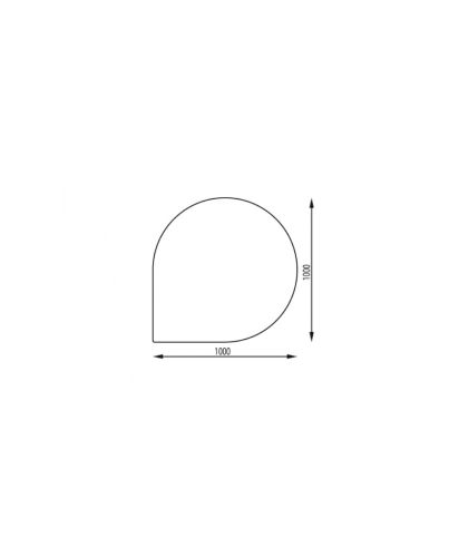 Unterleg-Platte F-Form