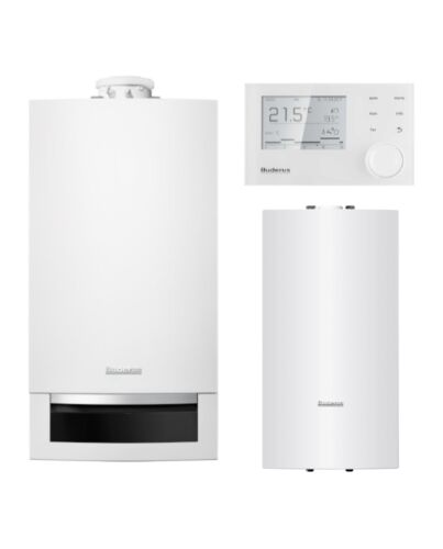 BUDERUS | Gas-Brennwertgerät-Set | Logaplus W22 | GB172-14 H | 14 kW