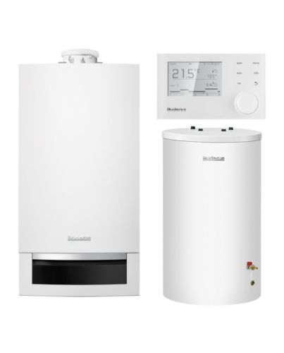 BUDERUS | Gas-Brennwertgerät-Set | Logaplus W22A | GB172-14 H | 14 kW