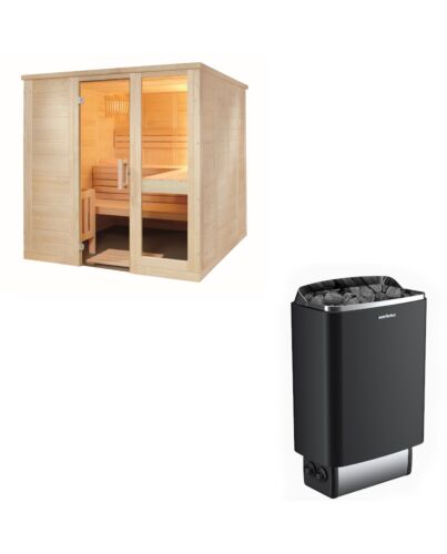 Sentiotec Sauna Set Komfort Large mit Saunaofen 100 inkl. Steuerung | klimaworld.com