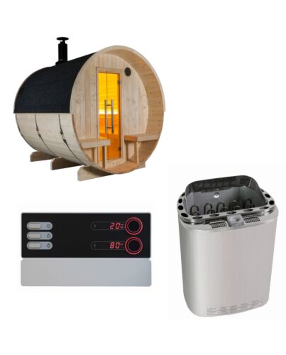 Sentiotec Sauna Set Kuusi 240 mit Saunaofen Scandia Next Combi und Steuerung Pro B3 | klimaworld.com