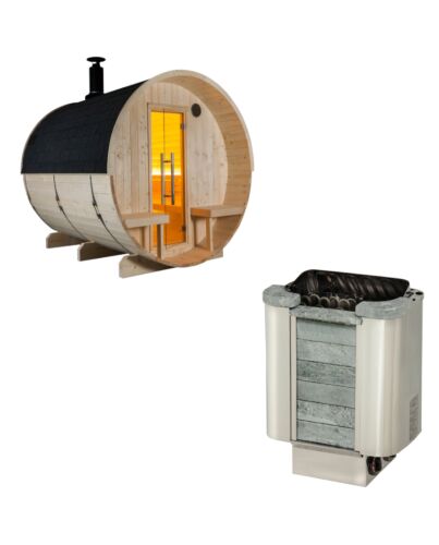 Sentiotec Sauna Set Kuusi 240 mit Saunaofen Cumulus inkl. Steuerung | klimaworld.com