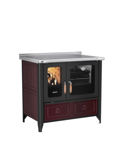 Rizzoli Holzherd | Serie N94 Country, Bordeauxrot |8 kW