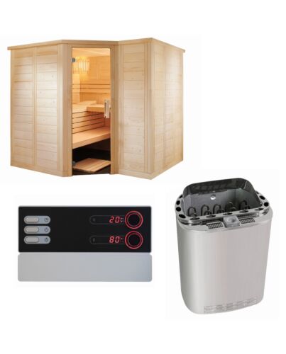 Sentiotec Sauna Set Polaris Large mit Saunaofen und Sauasteuerung | klimaworld.com