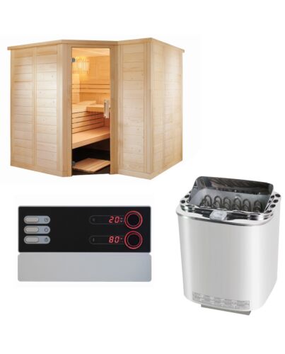 Sentiotec Sauna Set Polaris Large mit Saunaofen und Saunasteuerung | klimaworld.com