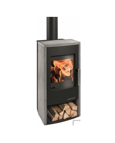 Rubus Easy 295.15-ST perl-schwarz Serpentino | mit Holzlagerfach | 6 kW