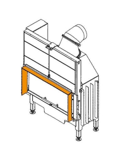 Spartherm | Blende 3-seitig zu Varia A-FDh 4S | Edelstahl geschliffen