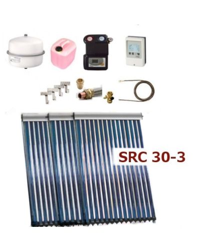 Solarpaket ThermoFlux SRC 30-3 mit Vakuumröhrenkollektoren mit 13,65m² | Klimaworld.com