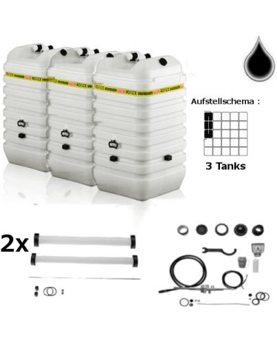 ROTEX Variosafe Heizöltank im Tank 3x 600 L + Grundpaket ANK+2xB2, Aufstellvariante VSF