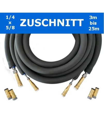 EasyQuick Isoliertes hochflexibles Edelstahl Flexrohr mit Schnellkupplungen 1/4x5/8 Zoll Zuschnitt