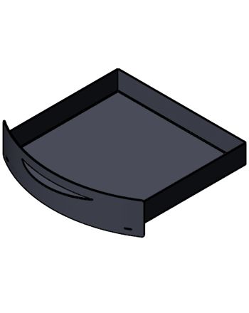 TermaTech | Ascheschublade für Kaminofen TT10 | schwarz