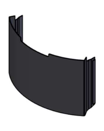 TermaTech | Holzfach-Deckplatte für Kaminofen TT20BAZIC R | Schwarz 