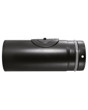 Pellet-Rohr mit Revisionsöffnung Schwarz emailliert 250 mm