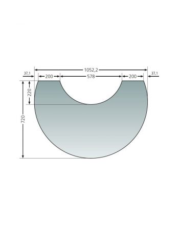 ORANIER | Glas-Vorlegeplatte 1052,2 x 500 mm 