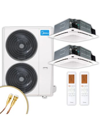 MIDEA | Deckenkassetten-Set TWIN | 7,0 kW + 7,0 kW | Quick-Connect