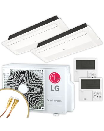 LG | Deckenkassetten-Set Multisplit | 2,6 kW + 3,5 kW | Quick-Connect