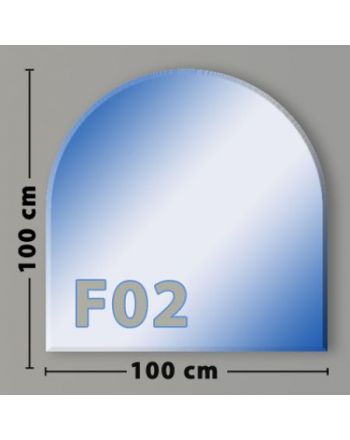 Rundbogen F02 Funkenschutzplatte Glasbodenplatte aus Sicherheitsglas