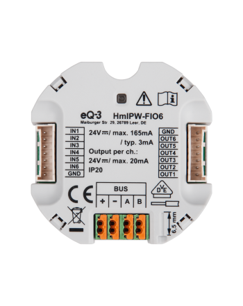 Homematic IP Wired I/O Modul 6-fach - Unterputz | eQ-3 | HmIPW-FIO6 ➔ www.klimaworld.com