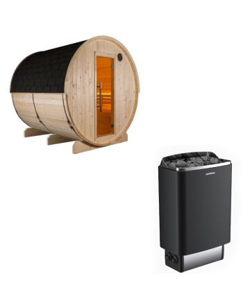 Sentiotec Sauna Set Kuusi 220 mit Saunaofen 100 inkl. Steuerung | klimaworld.com