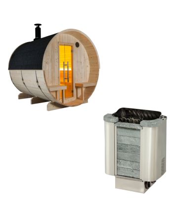 Sentiotec Sauna Set Kuusi 240 mit Saunaofen Cumulus inkl. Steuerung | klimaworld.com