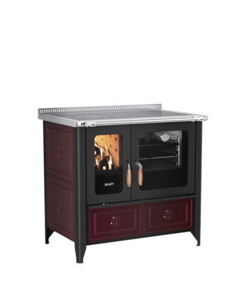 Rizzoli Holzherd | Serie N94 Country, Bordeauxrot |8 kW