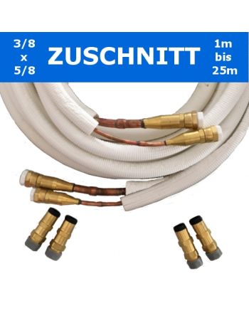 EasyQuick Isoliertes Kupferrohr mit Schnellkupplungen 3/8x5/8 Zoll Zuschnitt 